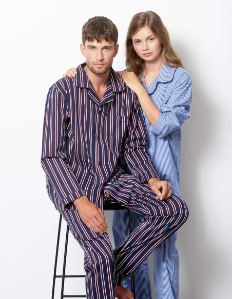 Pyjamas für Herren aus Bio-Baumwolle Bombay Stripes Ambassador 1867