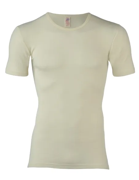 T-Shirt Weiß Herren Merino Schurwolle Engel Natur