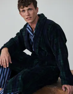 Herren Bademantel Tartan Ambassador 1867 2