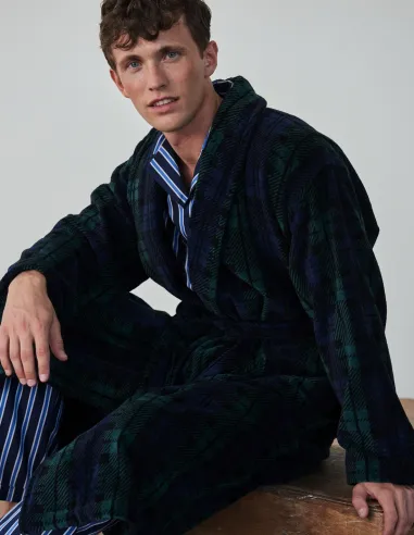 Herren Bademantel Tartan Ambassador 1867