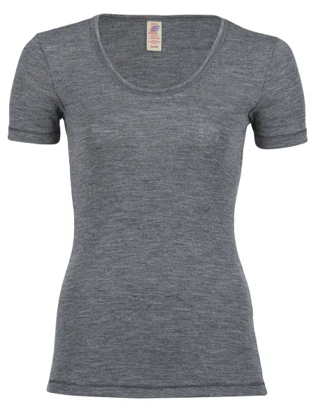 T-Shirt Damen Merino Schurwolle Engel Natur