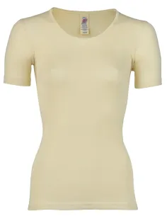 T-Shirt Damen Merino Schurwolle Weiß Engel Natur 2
