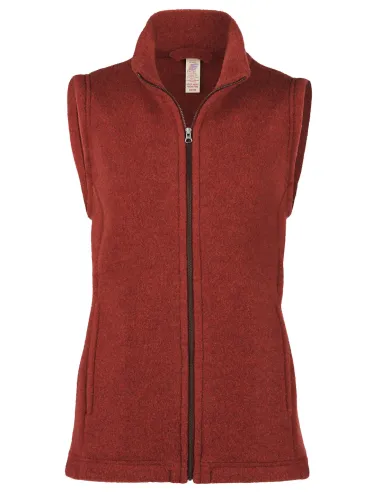 Damen-Weste tailliert Merino Schurwolle Fleece Engel Natur