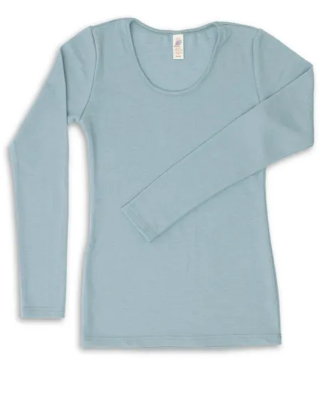 Shirt Langarm Damen Merino Schurwolle Engel Natur