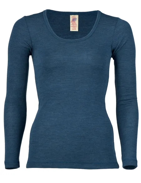 Shirt Langarm Damen Merino Schurwolle Engel Natur
