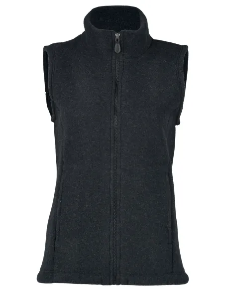 Damen-Weste tailliert Merino Schurwolle Fleece Engel Natur