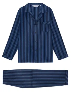 Flanell Herren Pyjama aus Bio-Baumwolle Copenhagen Blues Ambassador 1867