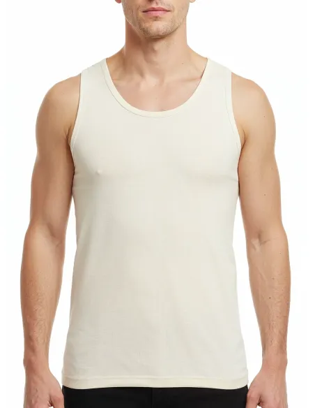 Herren Achselshirt Seide Wolle Engel Natur