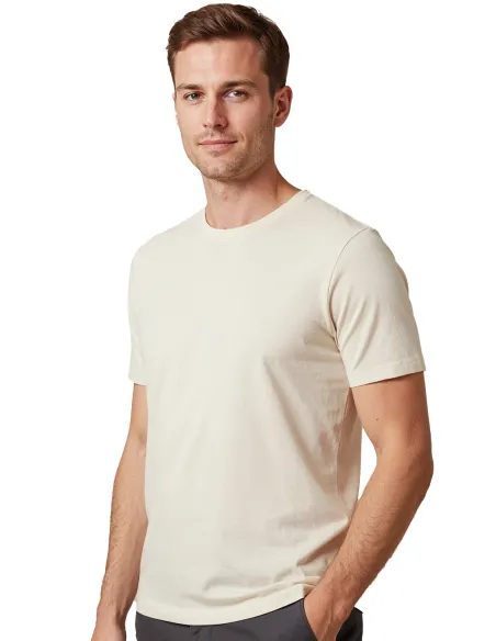 T-Shirt Weiß Herren Merino Schurwolle Engel Natur