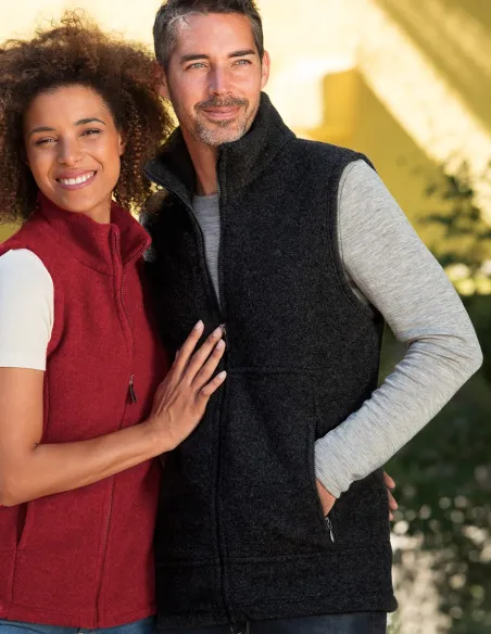 Herren-Weste tailliert Merino Schurwolle Fleece Engel Natur