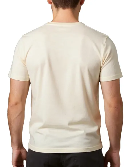 T-Shirt Weiß Herren Merino Schurwolle Engel Natur