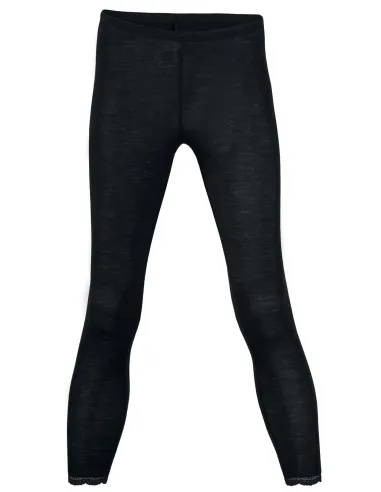 Damen Leggings mit Spitzenabschluss...