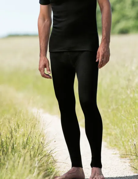 Leggings Herren Seide Wolle Engel Natur