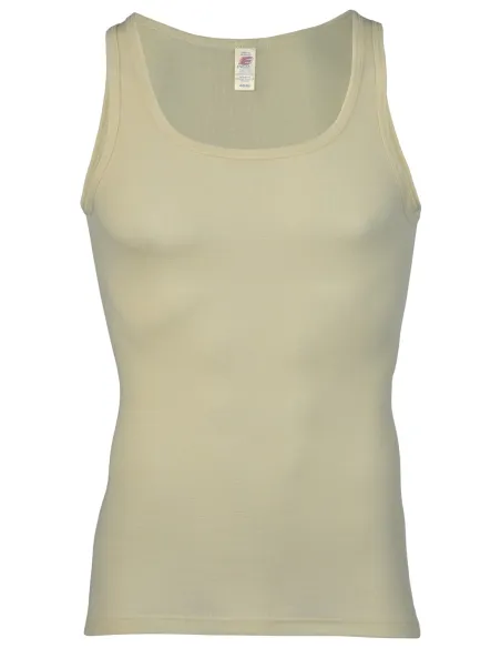 Herren Achselshirt Seide Wolle Engel Natur