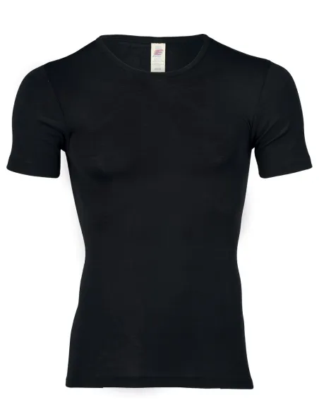 Herren Shirt Kurzarm Seide Wolle Engel Natur