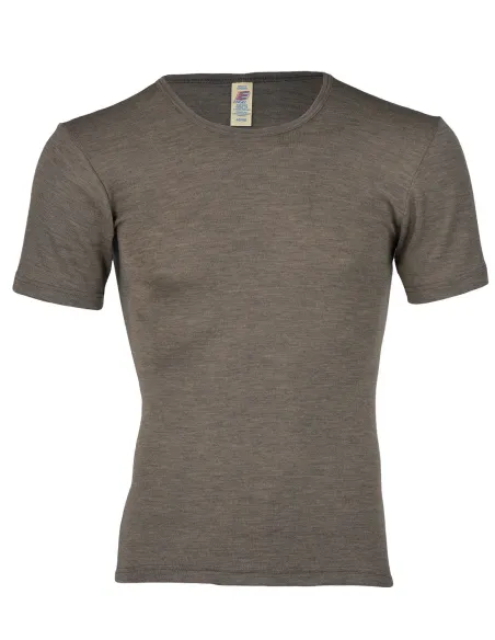 Herren Shirt Kurzarm Seide Wolle Engel Natur