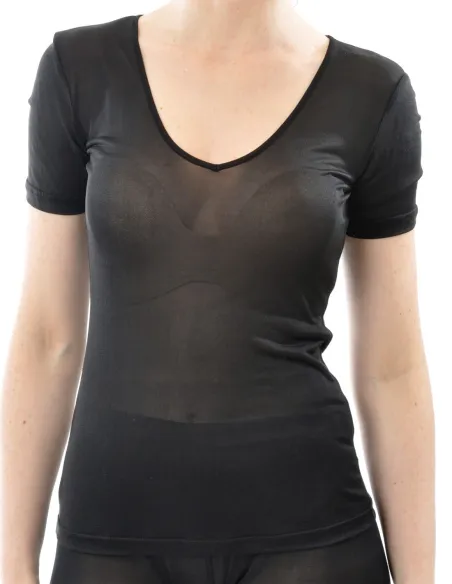 Seiden Damen T-Shirt mit V-Ausschnit Alkena