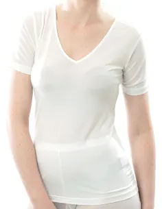 Seiden Damen T-Shirt mit V-Ausschnit Alkena 2