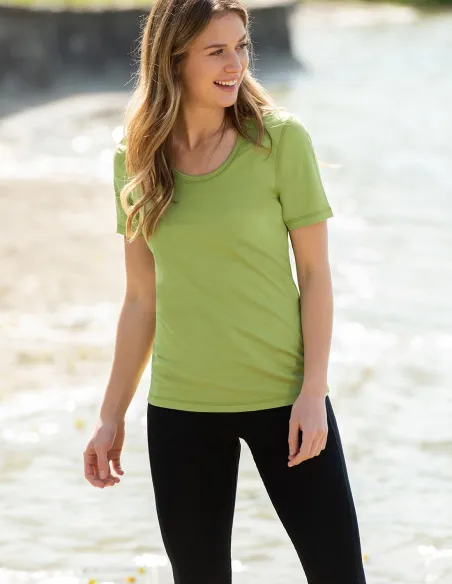 Engel Sports Damen T-Shirt Seide Merinowolle Regular Fit