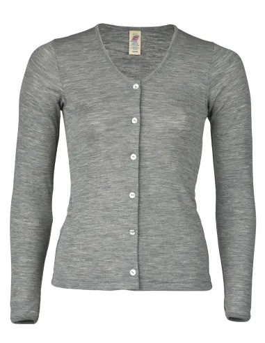 Cardigan Seide Wolle Engel Natur