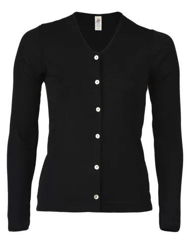 Cardigan Seide Wolle Engel Natur