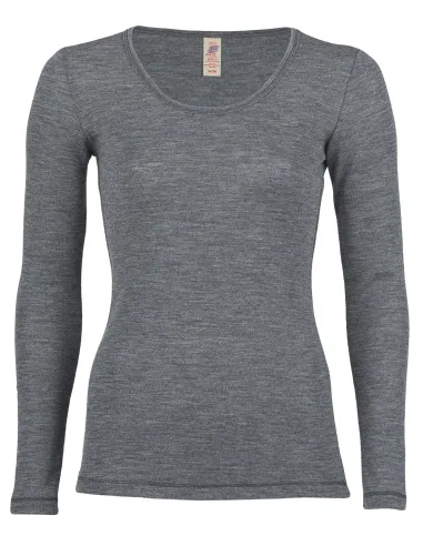 Shirt Langarm Damen Merino Schurwolle Engel Natur