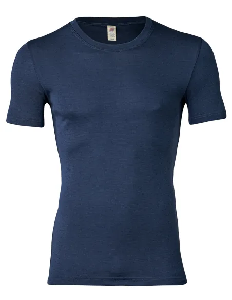 Herren Shirt Kurzarm Seide Wolle Engel Natur